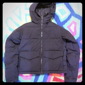 Everlane Navy Puffer Coat Jacket XXS